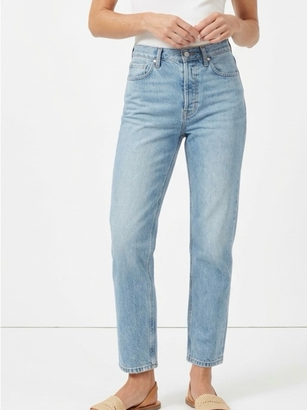 Everlane The Original Cheeky Straight Jean 27 Crop Light Wash Vintage-Inspired - Picture 1 of 10